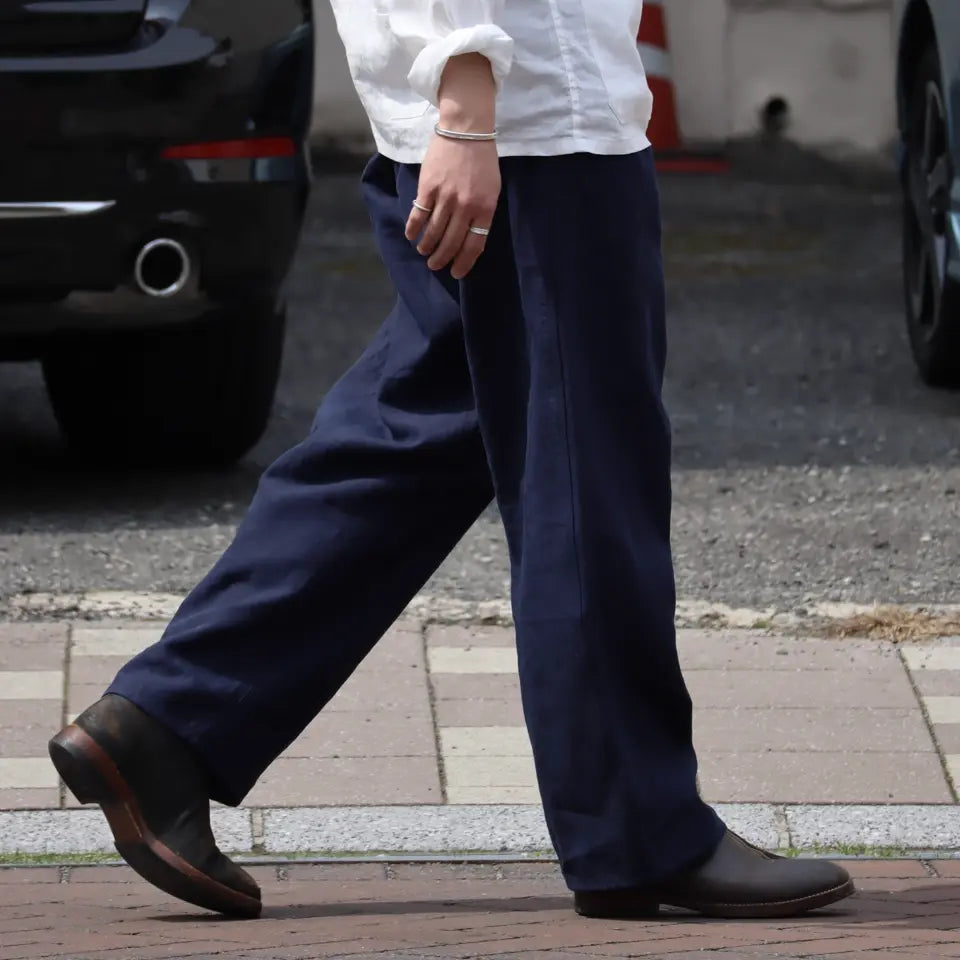 Nigel Cabourn LINEN PANT NAVY 34 リネンパンツ Nigel Cabourn linen