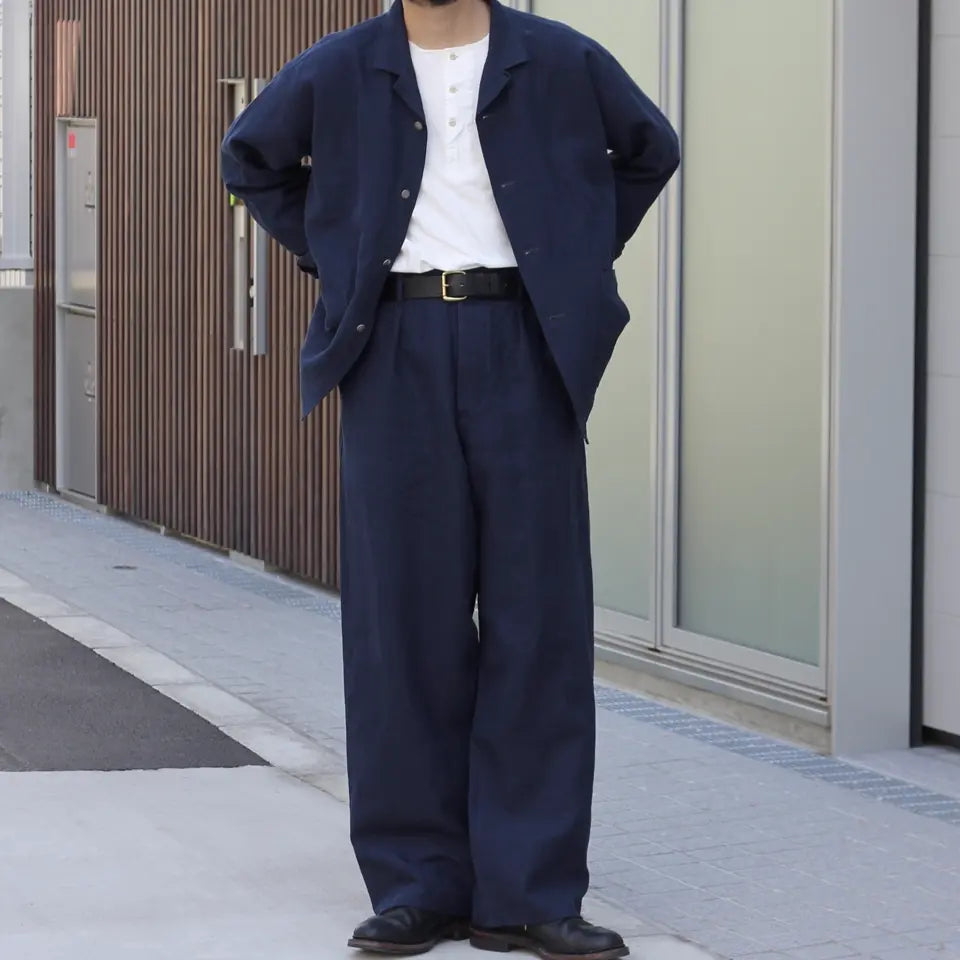 Nigel Cabourn linen set》FRENCH CHORE JACKET LINEN NIDOM