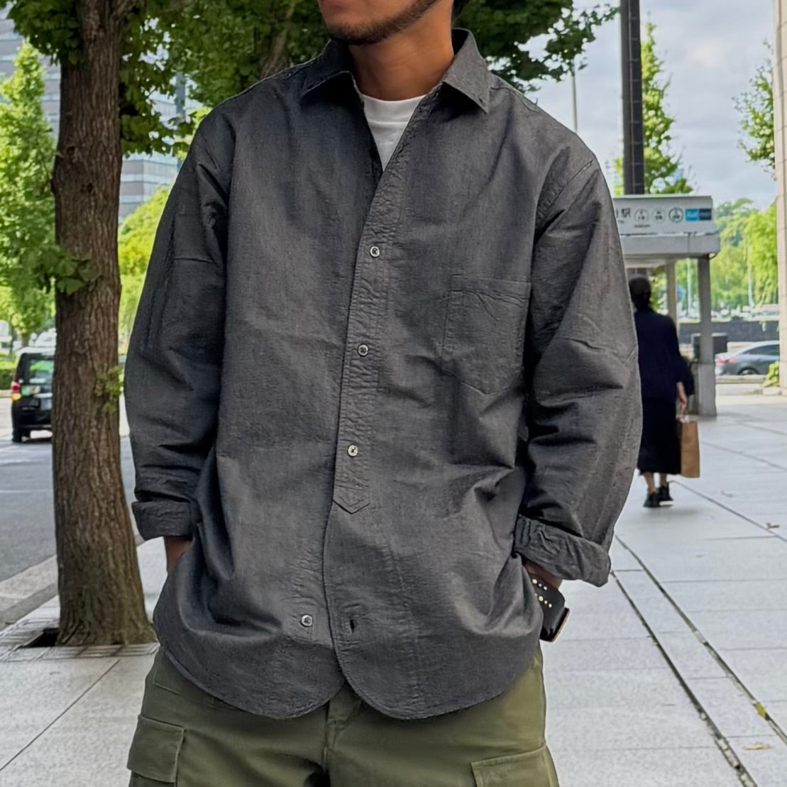 Perfect for autumn》BRITISH OFFICERS SHIRT TYPE2 BLACK – Nigel Cabourn