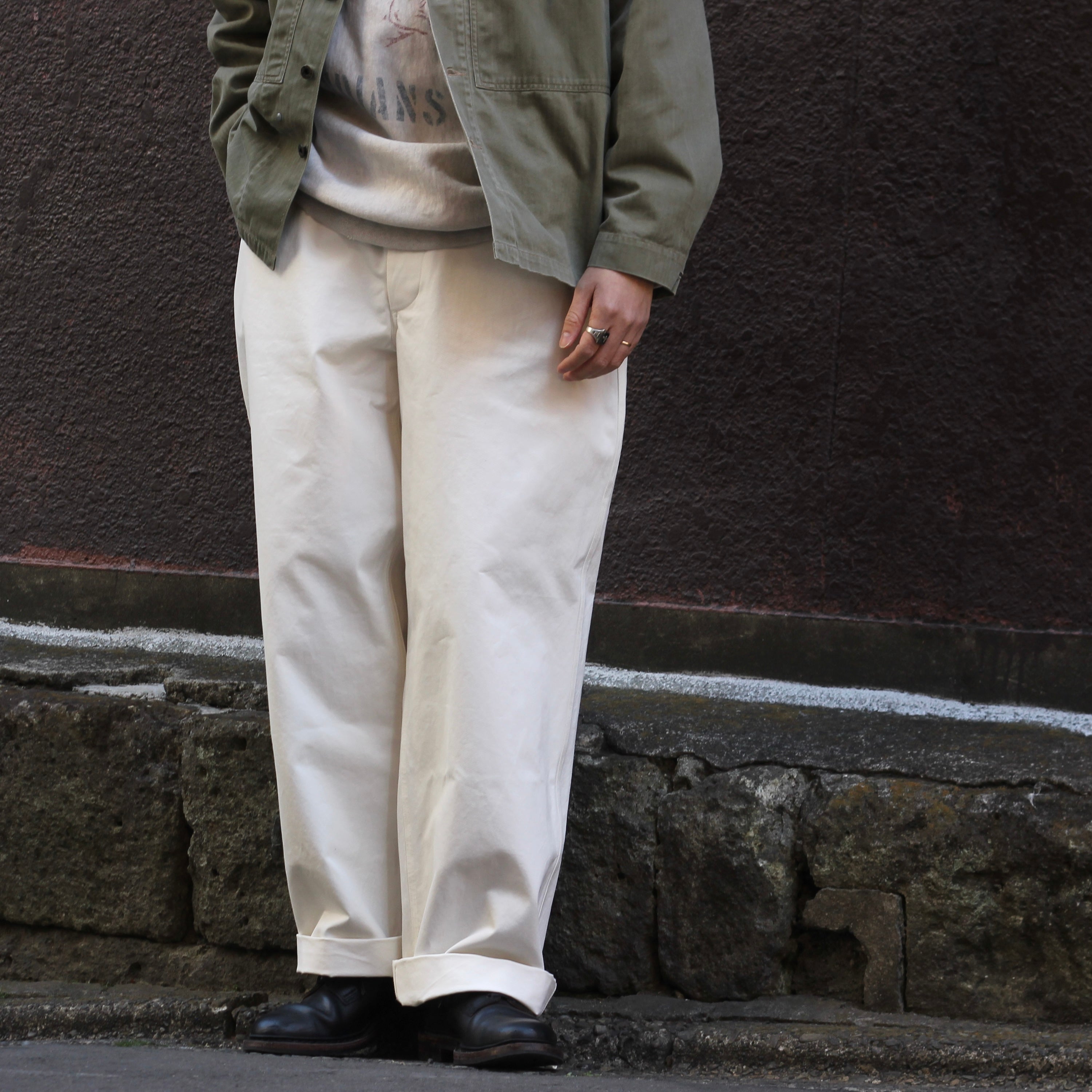 Nigel Cabourn's classic》BASIC CHINO PANT - WHITE