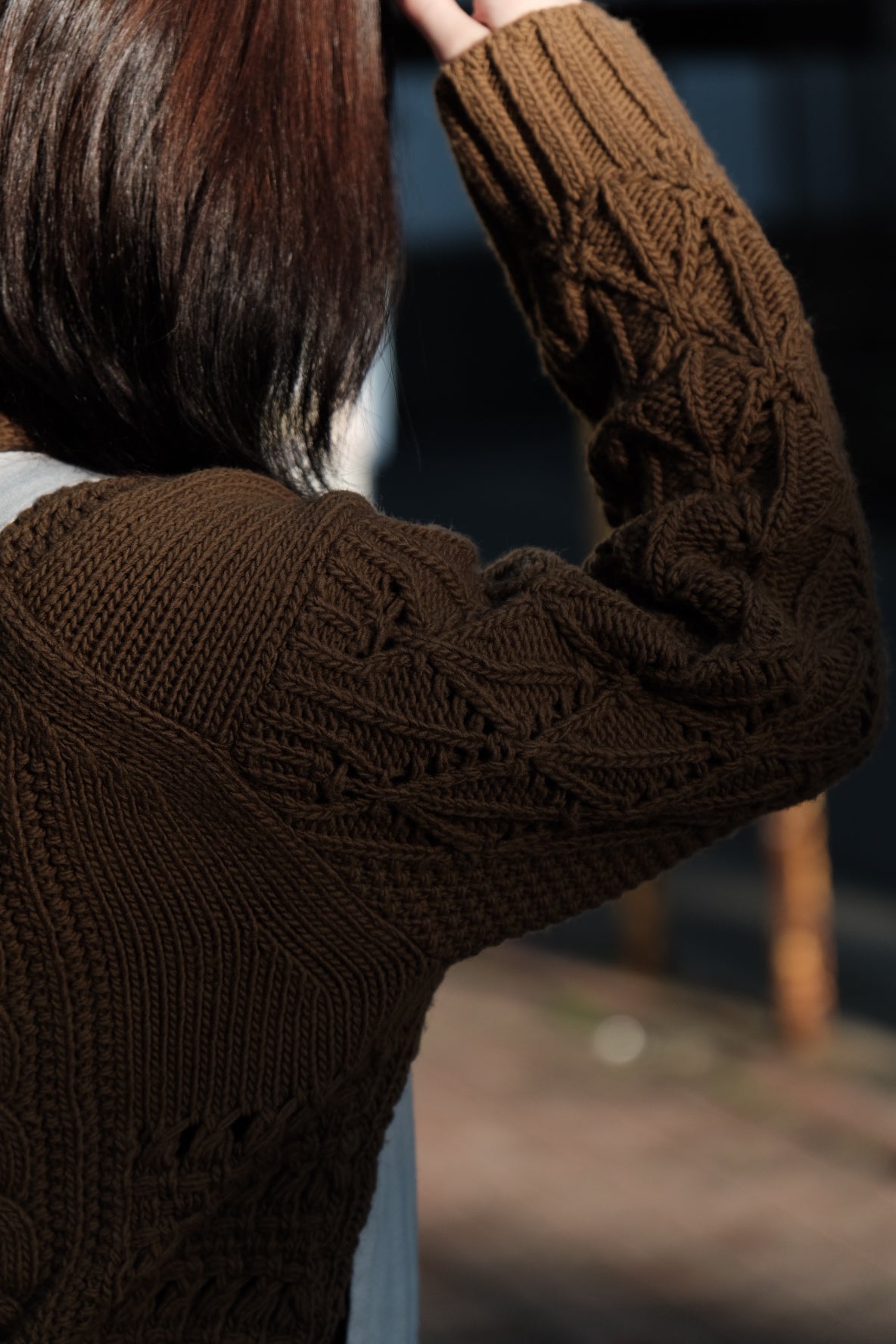 トップス Nigel Cabourn 2-way cable knit sweater Warms both body and soul》MIX CABLE CREW NECK & MIX CABLE CAPE