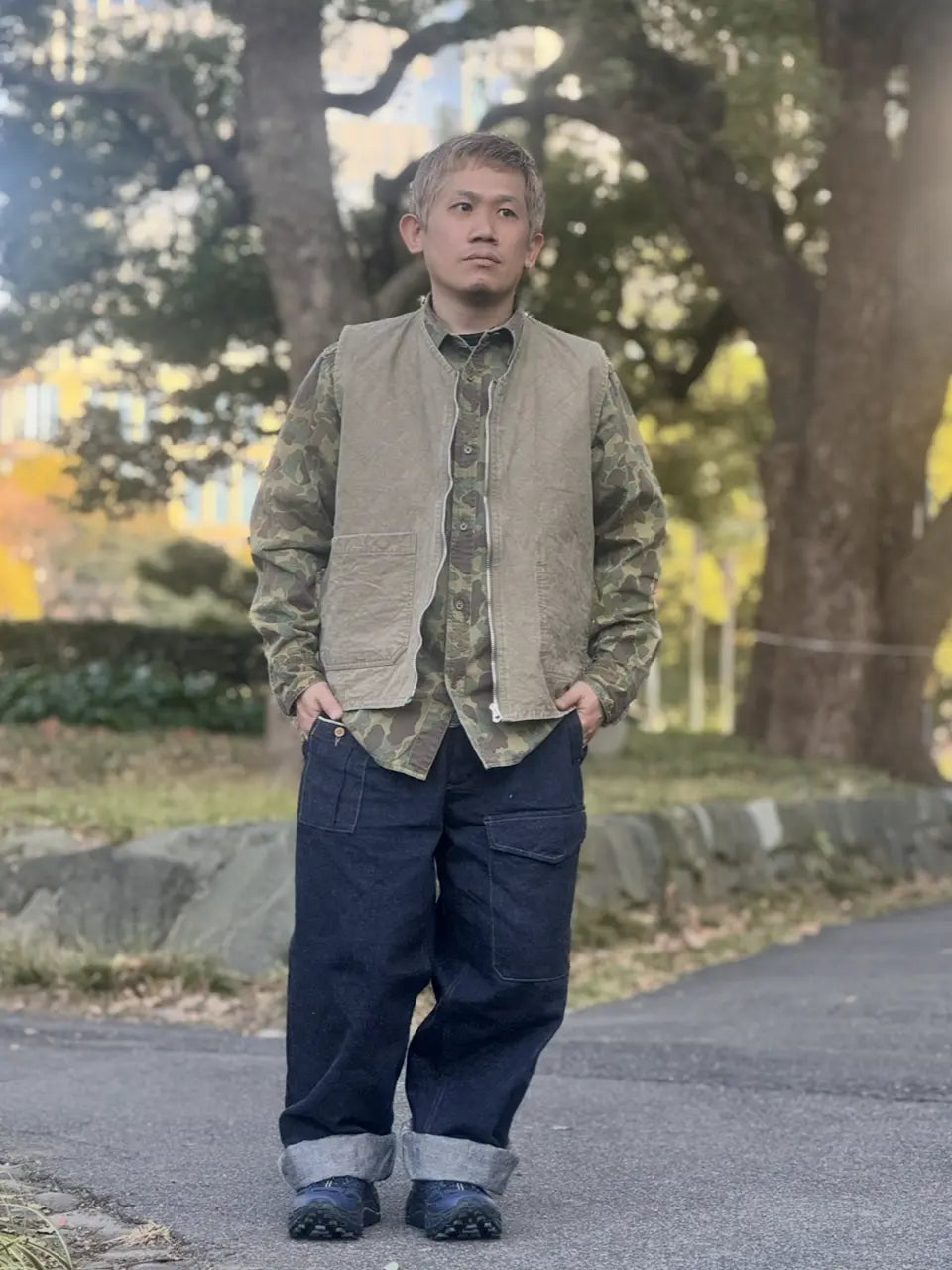 トップス ARMY MULTI POCKET VEST 48 Nigel Cabourn Styling]Nigel Cabourn THE ARMY GYM HANKYU MENS TOKYO STORE 2026.3.14