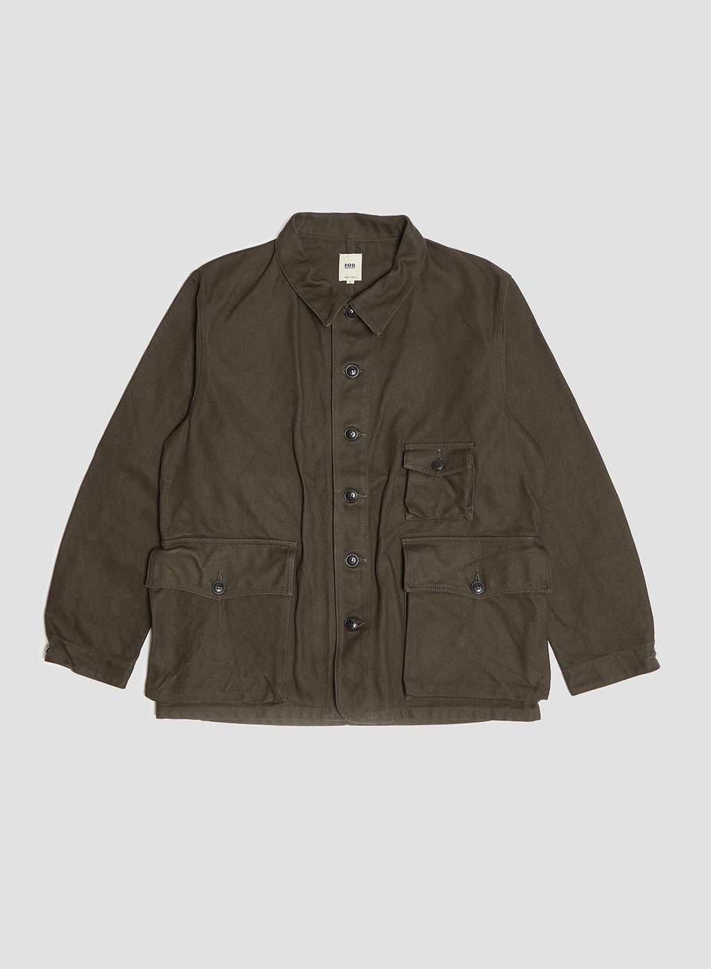 FOB Factory Hunting Jacket Washed Brown Nigel Cabourn