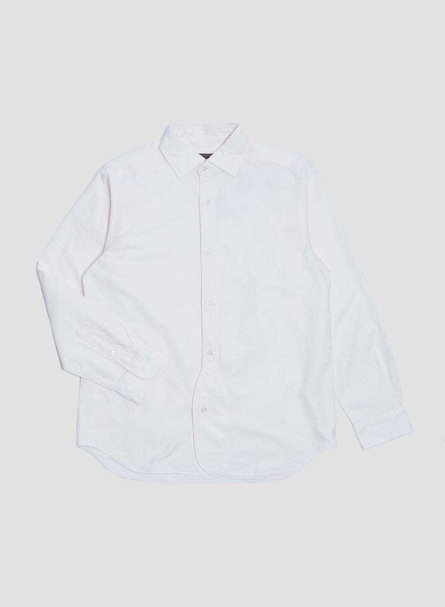 British Officers Shirt in White – Nigel Cabourn