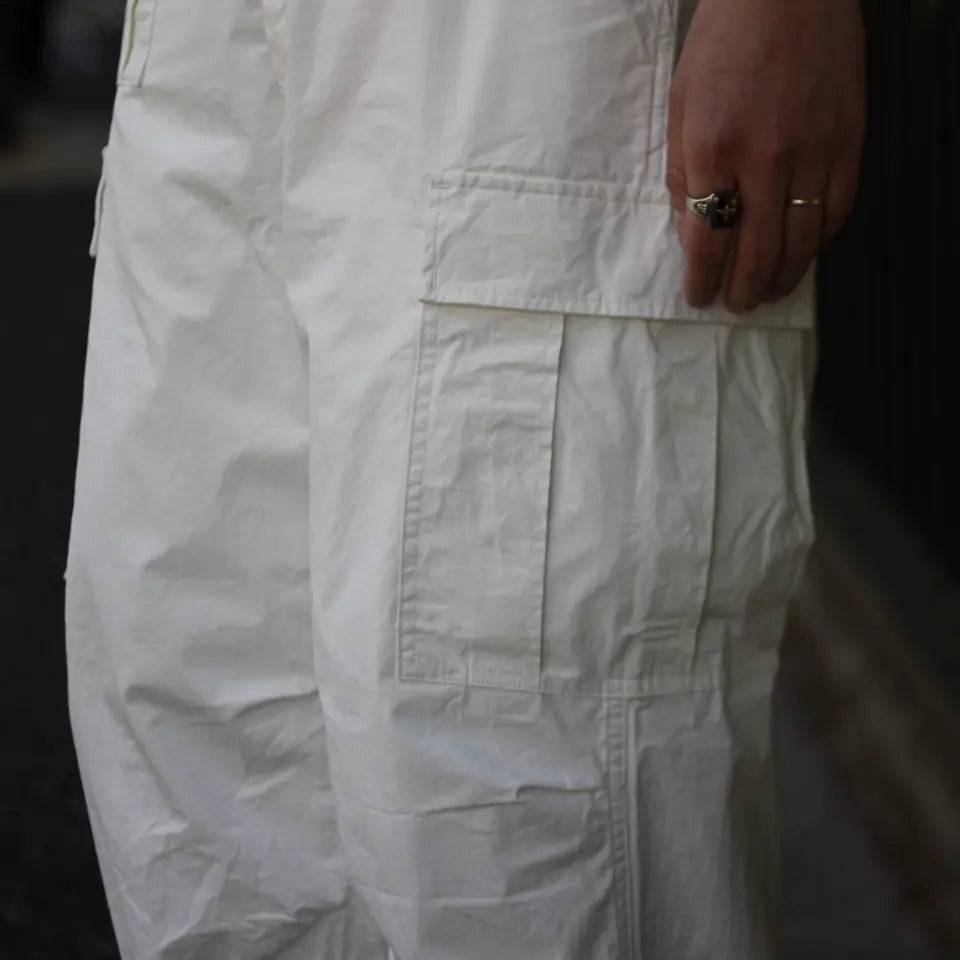 《Nigel Cabourn's white military pants》ARMY CARGO PANT - RIPSTOP PIGMENT
