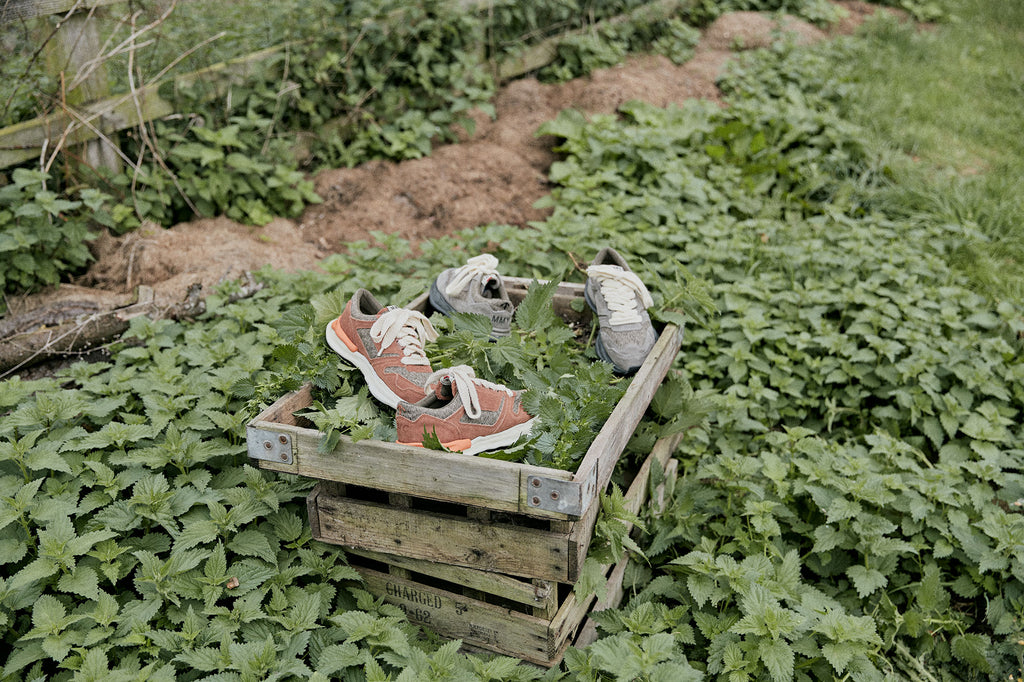 Nigel Cabourn x Mihara Yashurio Military Sneakers in Rough Tan and Swiss Green