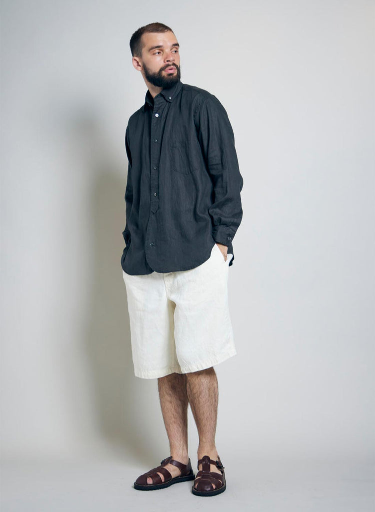 Desert Short Hemp Denim in Off White