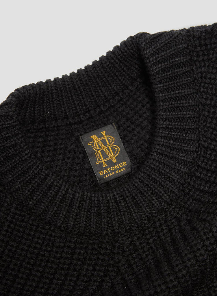 Batoner Signature Crew Neck Jumper in Black
