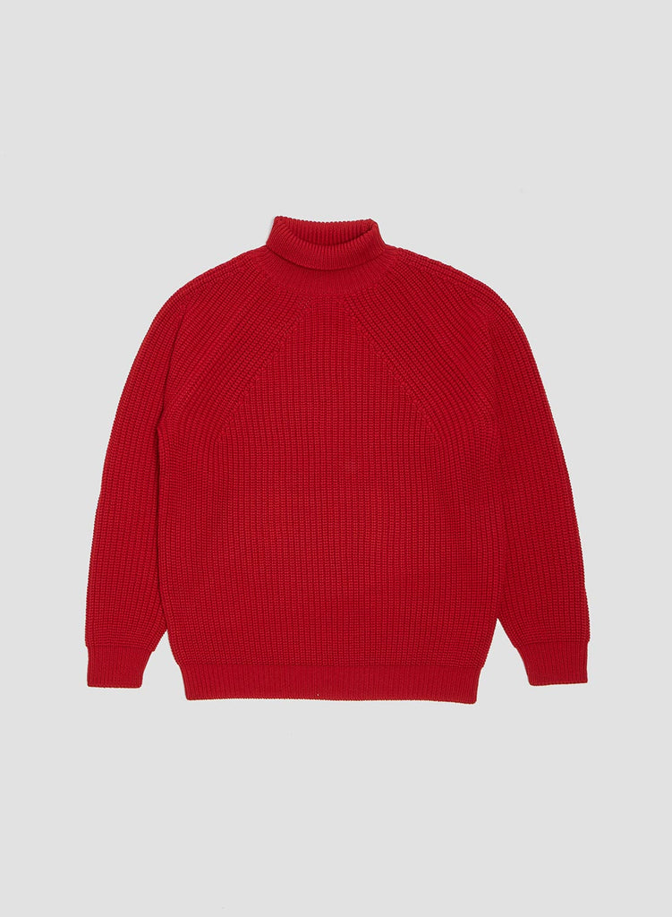 Batoner Signature Turtle Neck Jumper in Ruby