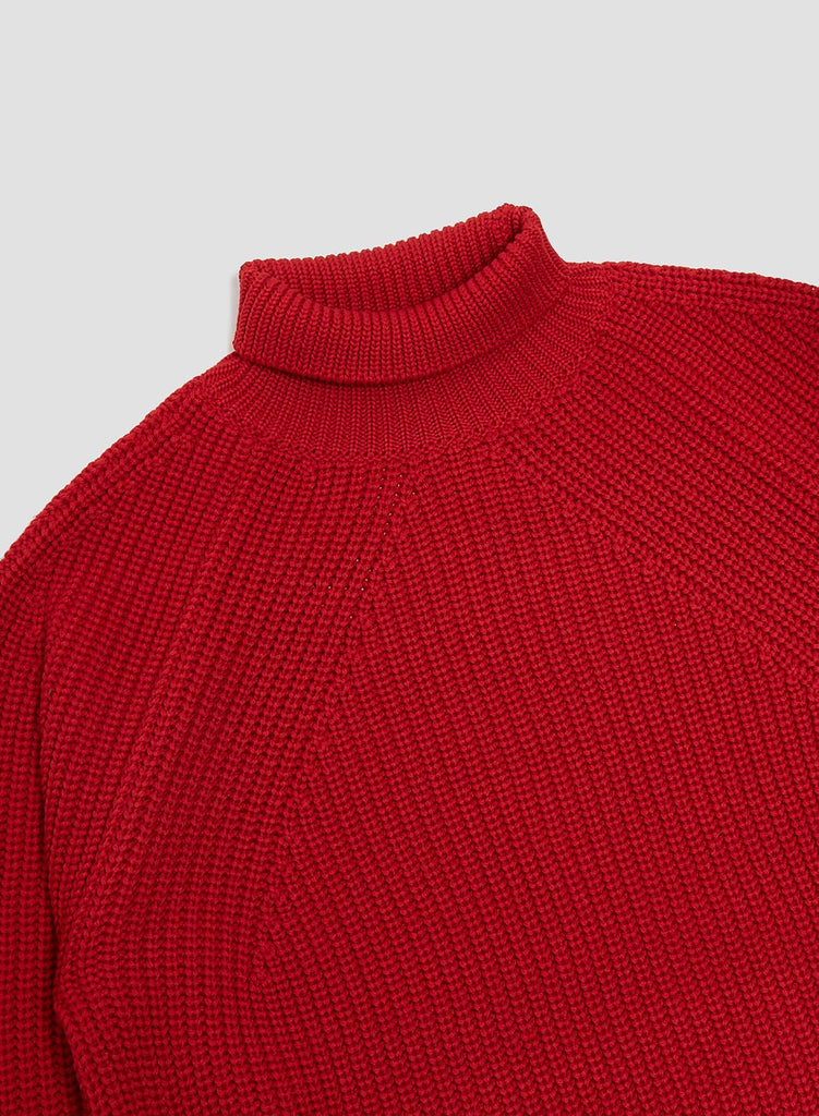 Batoner Signature Turtle Neck Jumper in Ruby