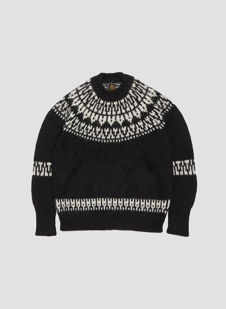 Batoner Nordic Crew Neck Jumper in Black