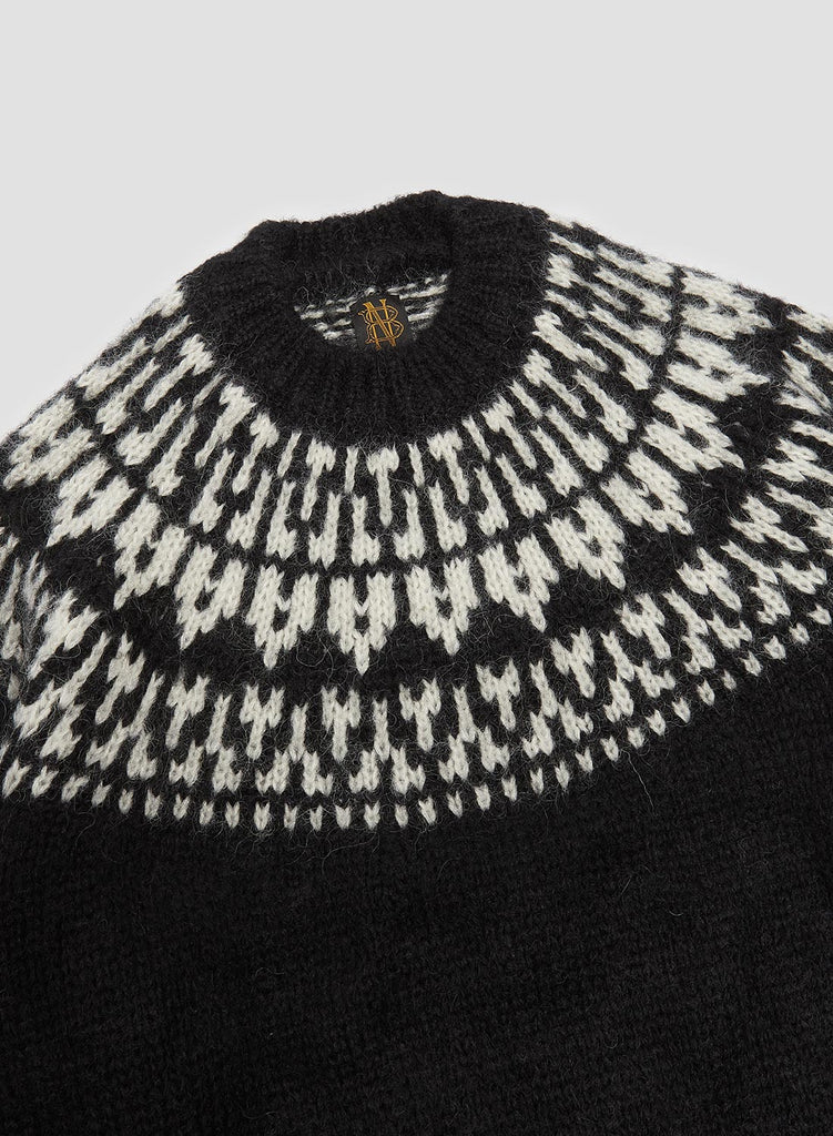 Batoner Nordic Crew Neck Jumper in Black