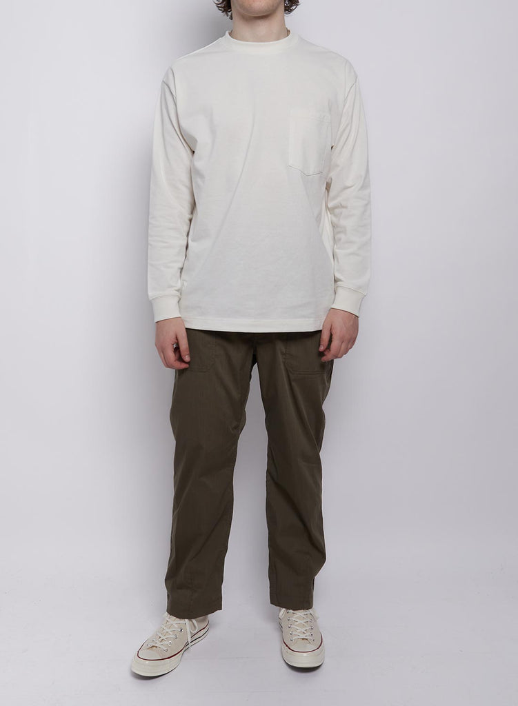 Nanga Eco Hybrid Daily Long Sleeve Tee in White