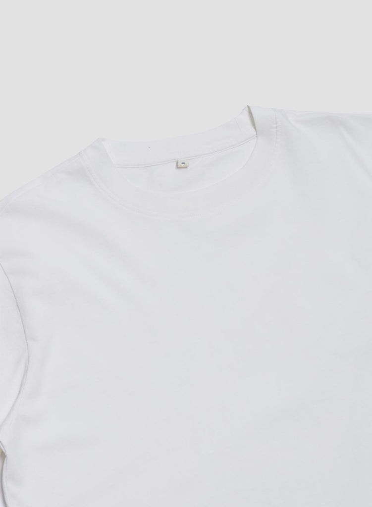 Classic Relaxed Tee in Stone Wash White
