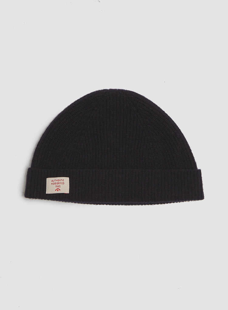 Lambswool Beanie in Navy