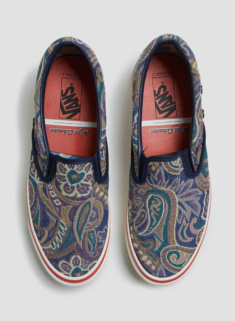 Vans Vault x Nigel Cabourn OG Classic Slip-On LX in Paisley Vintage