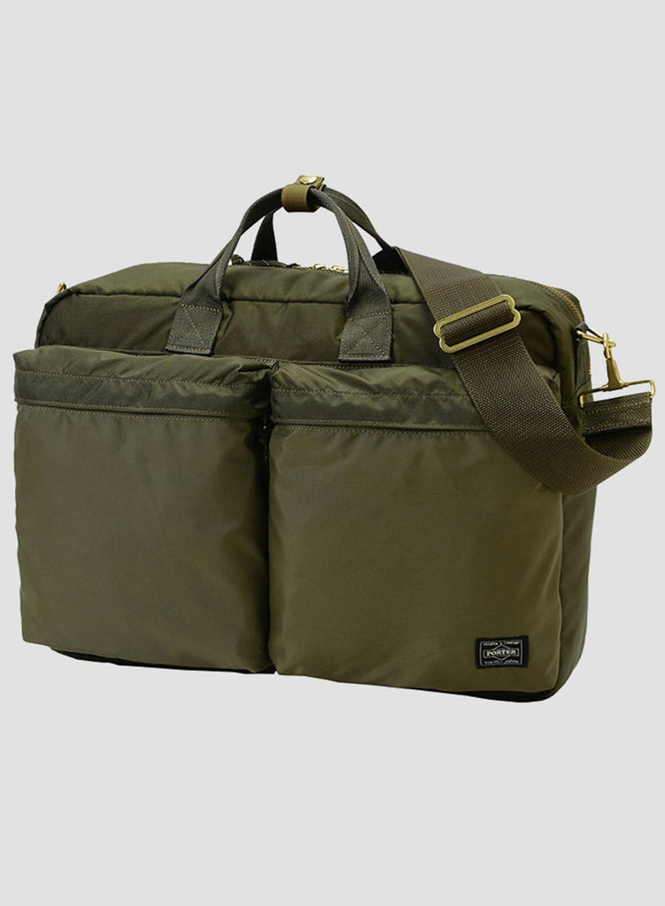 Porter-Yoshida & Co Force 3Way Briefcase in Olive Drab