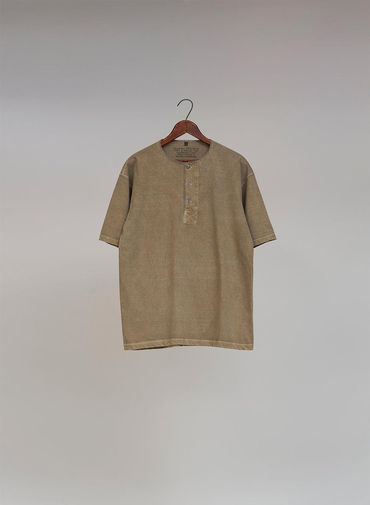 50's Henley Neck Shirt Pigment in Khaki