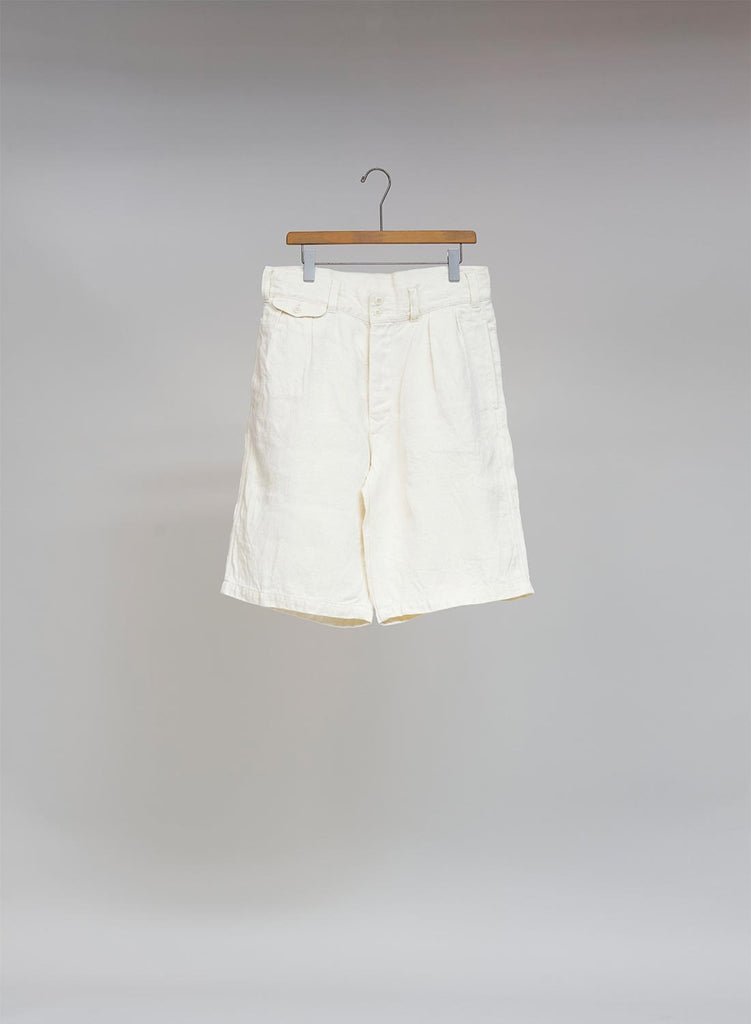DESERT SHORT HEMP DENIM IN OFF-WHITE