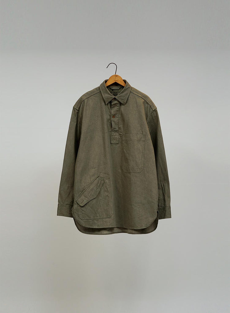 PULLOVER WORK SHIRT DENIM GREEN