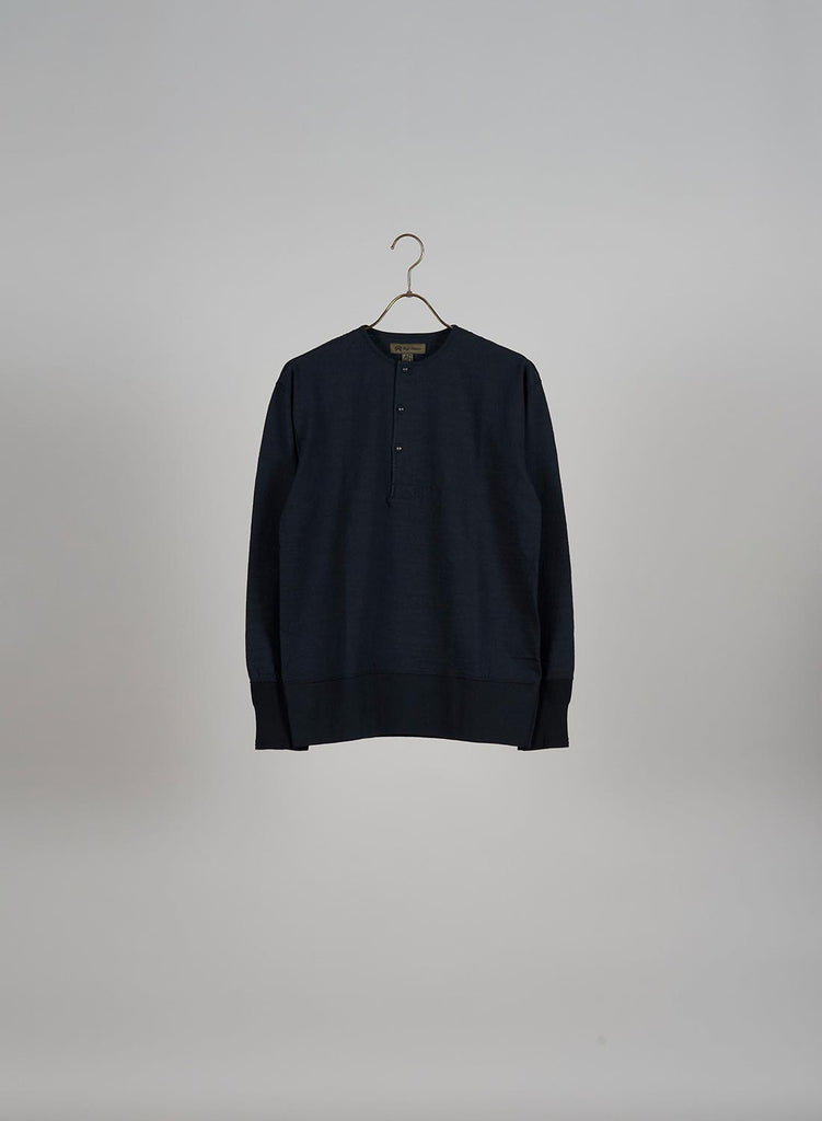 50's Henley Neck Shirt in Black