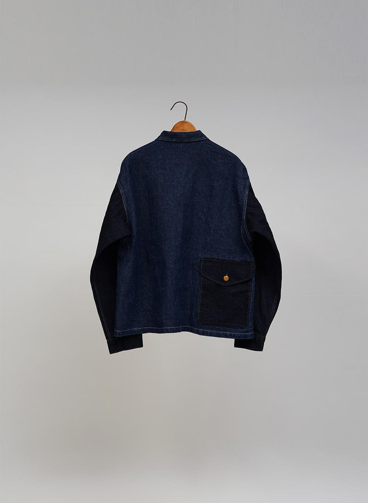 US Army Denim Jacket Hemp Denim in Indigo