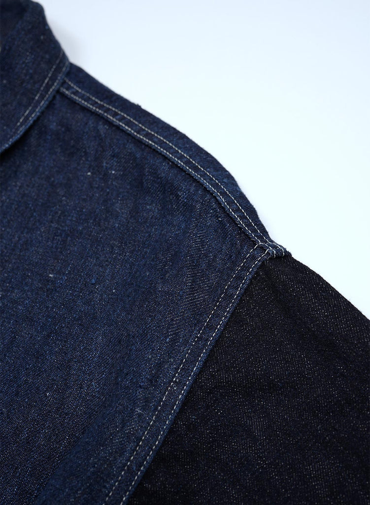 US Army Denim Jacket Hemp Denim in Indigo