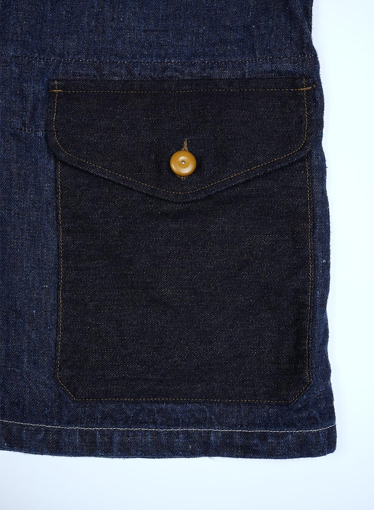 US Army Denim Jacket Hemp Denim in Indigo