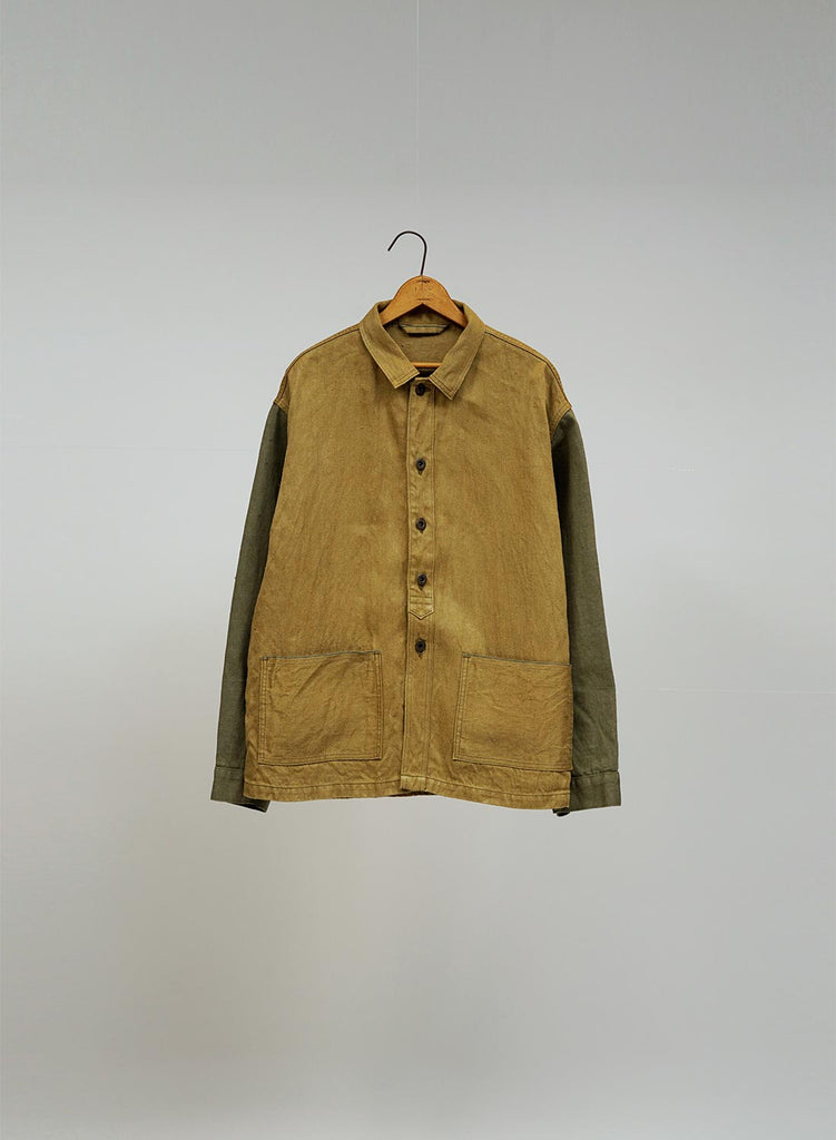 US ARMY DENIM JACKET HEMP DENIM KHAKI