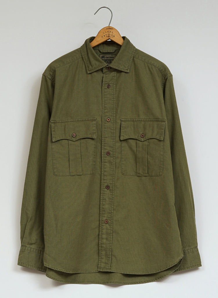 Army Shirt Fade Cloth in Green