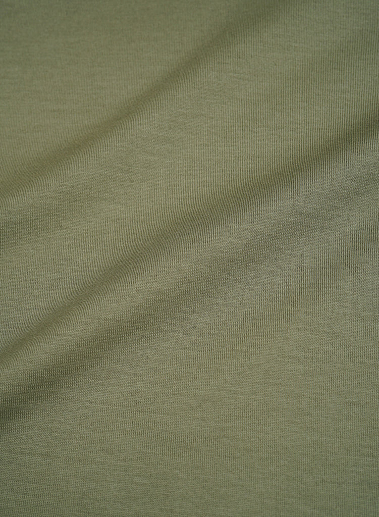 Nigel Cabourn x Sunspel Long Sleeve Pocket T-Shirt in Army Green