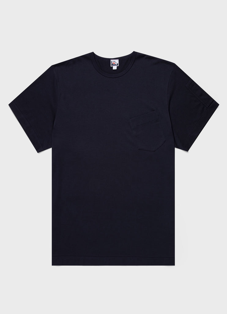Nigel Cabourn x Sunspel Short Sleeve Pocket T-Shirt in Navy