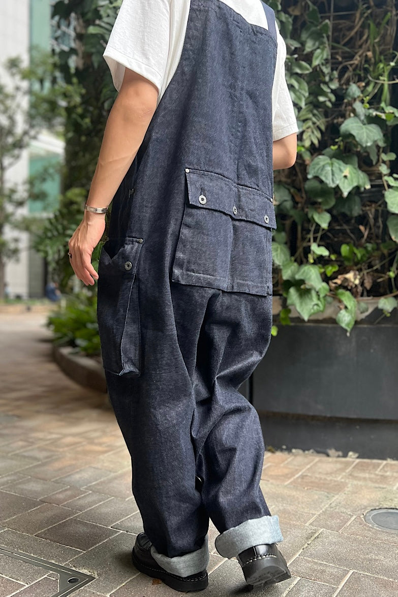 パンツ Nigel Cabourn RAILWAY DUNGAREE DENIM Nigel Cabourn Railway Dungaree Denim in Indigo | cabourn