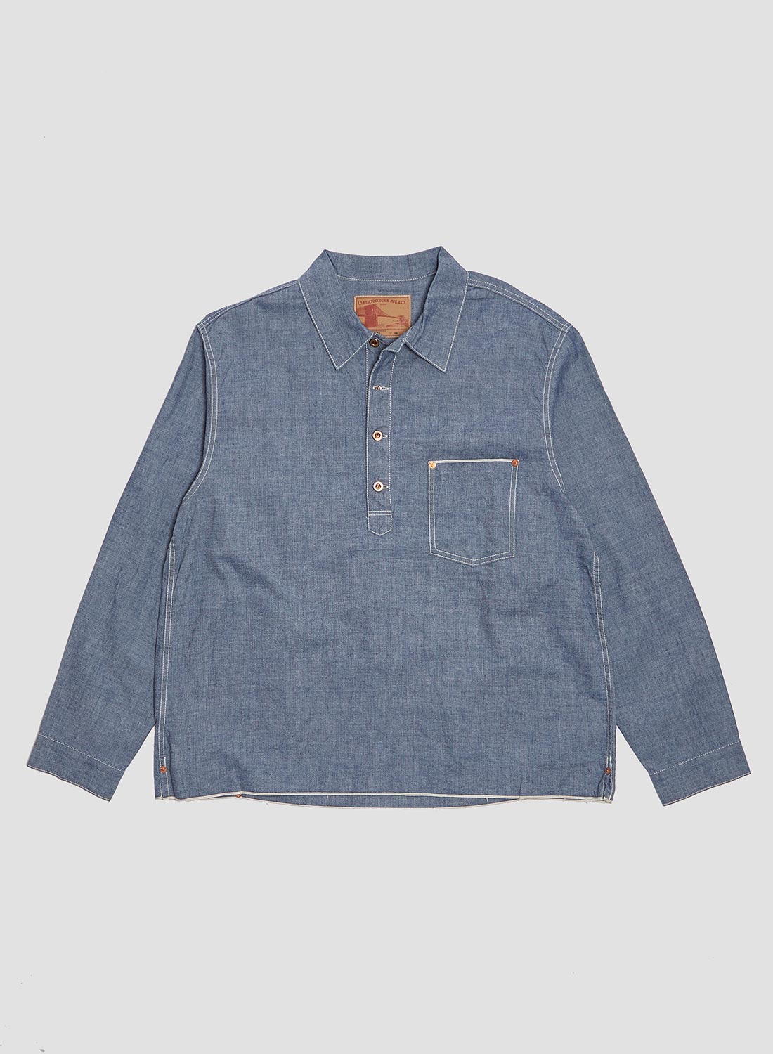 FOB Factory Chambray Pullover Shirt Nigel Cabourn