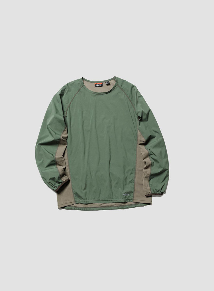 Nanga Hybrid Tech Hike Long Sleeve Top in Khaki