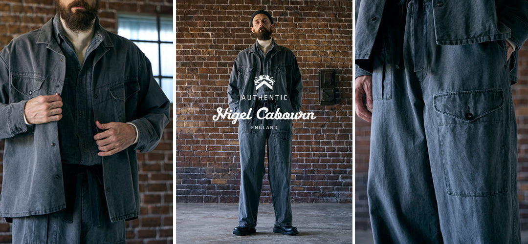 トップス HIGH NECK JERSEY 50 Nigel Cabourn Nigel Cabourn | Turtleneck Waffle Sweatshirt - Ivory | Men