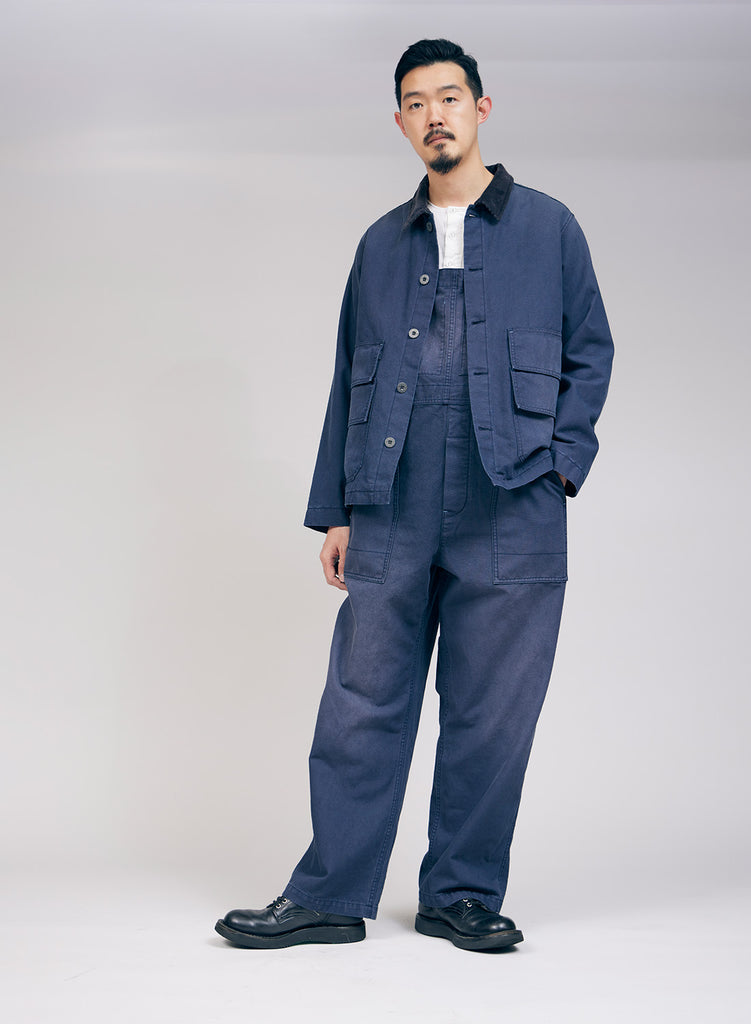 Hunting Chore Jacket Canvas in Black Navy