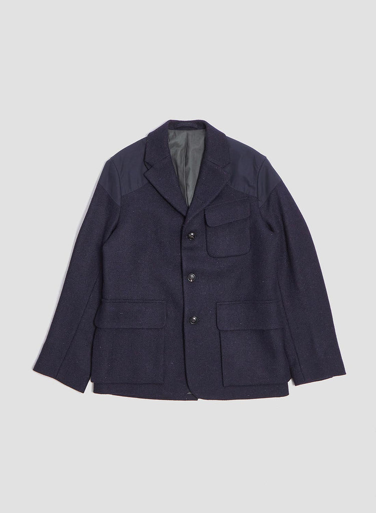 TENZING JACKET HARRIS TWEED VENTILE BLACK NAVY