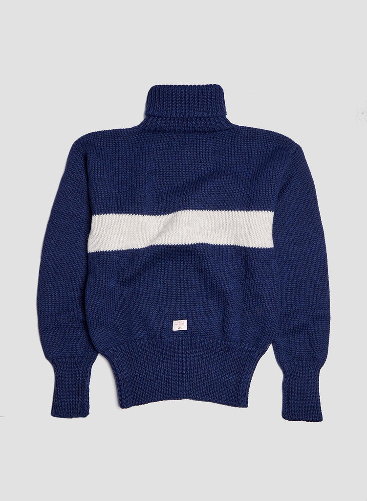 George Lowe Roll Neck in Navy/Natural