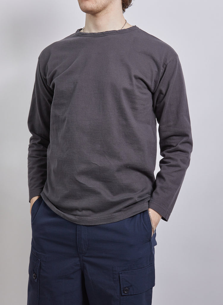 9.5oz 40's USMC Long Sleeve Shirt in Charcoal Grey