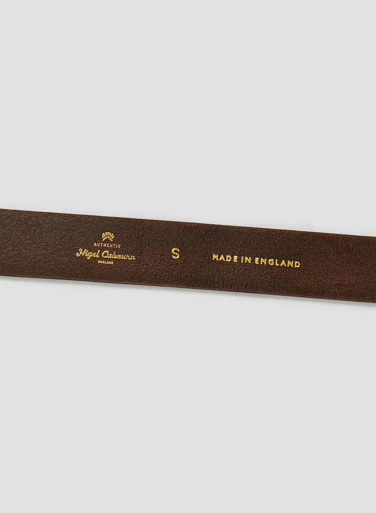 Stud Detail Belt In Brown Leather