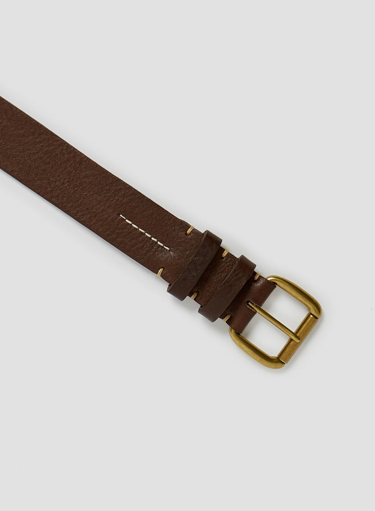 Double Keeper Belt In Brown Leather