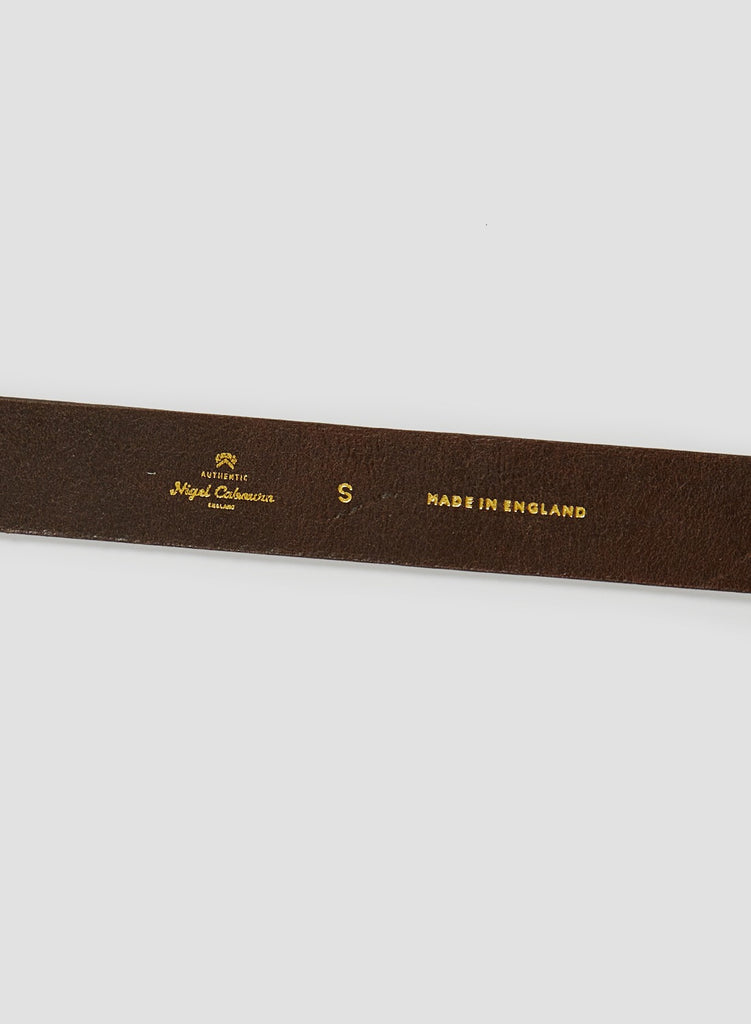 Window Buckle Belt In Brown Leather