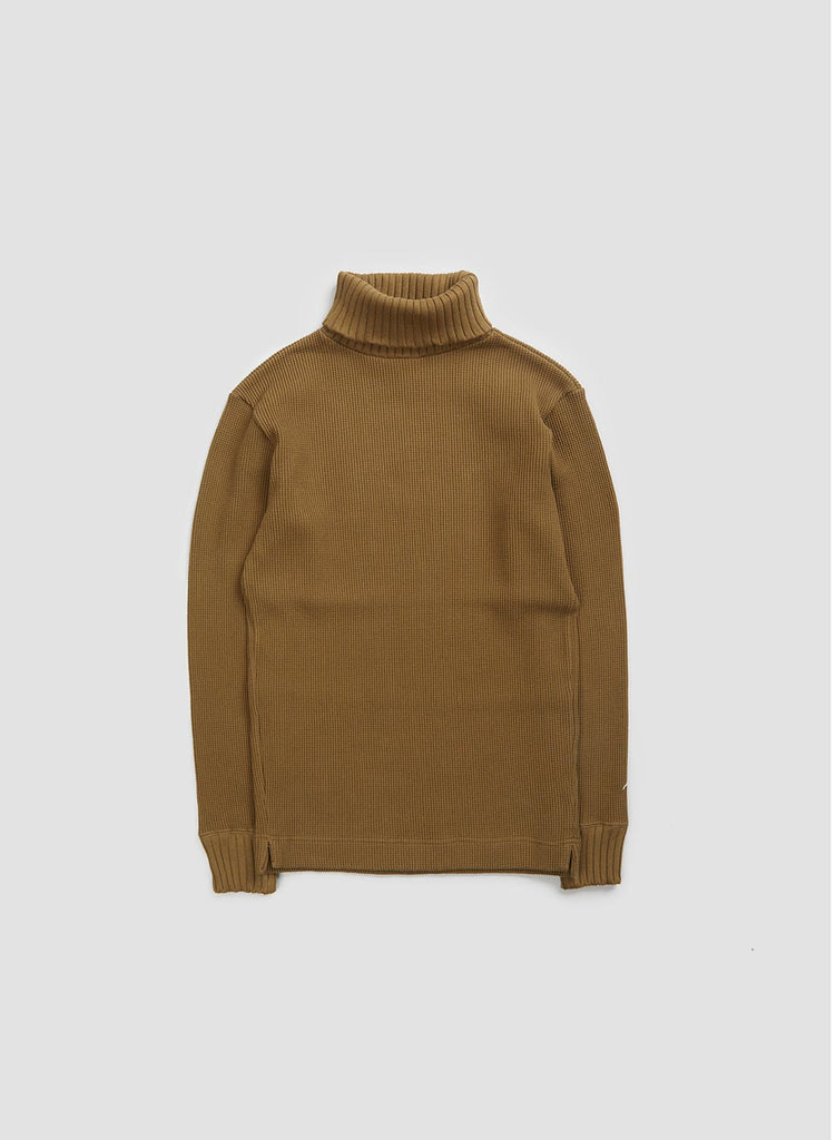 Nigel Cabourn Mainline Men's Waffle Turtleneck in Green