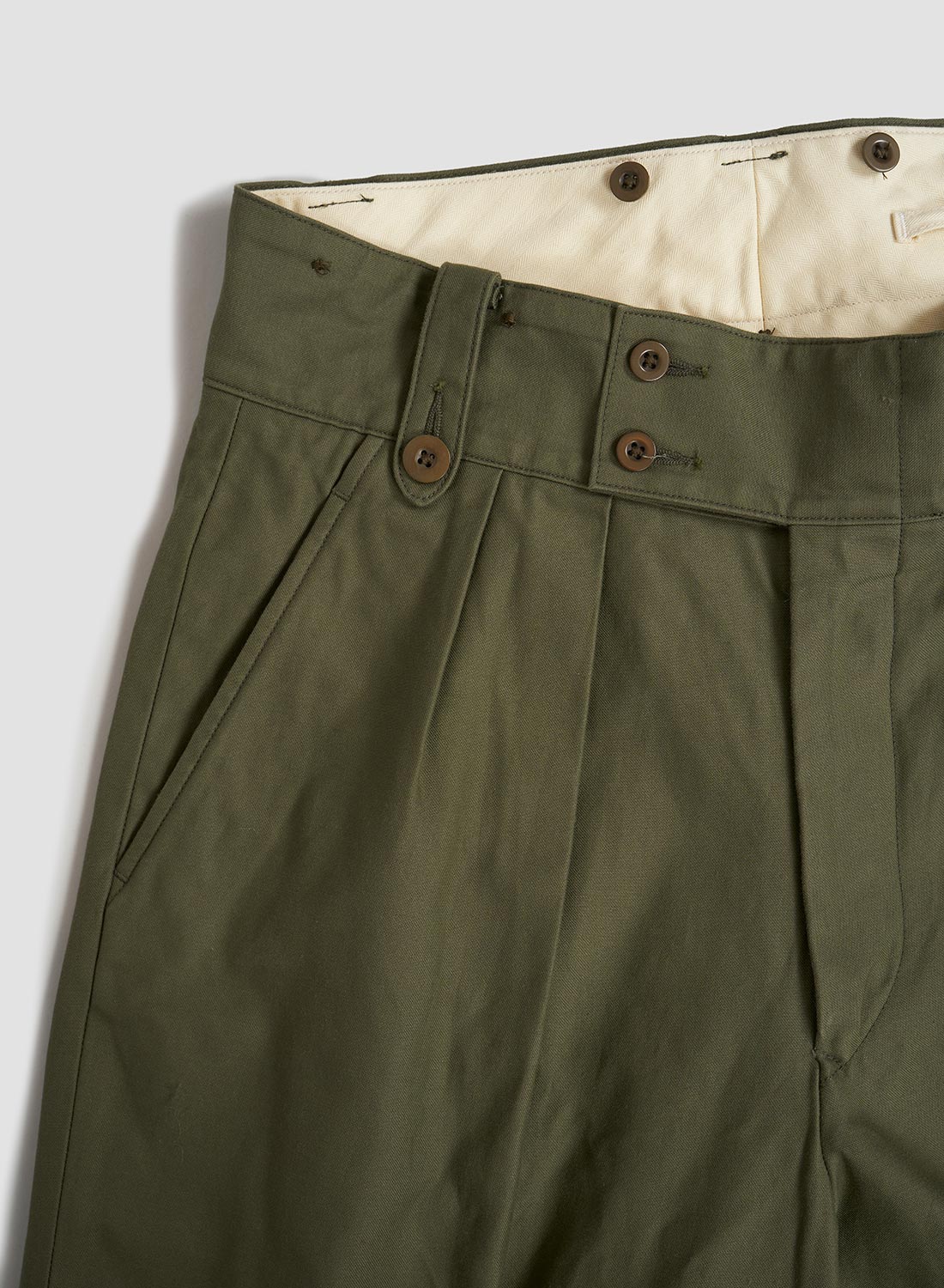 50s Battle Dress Modified Pant in Green