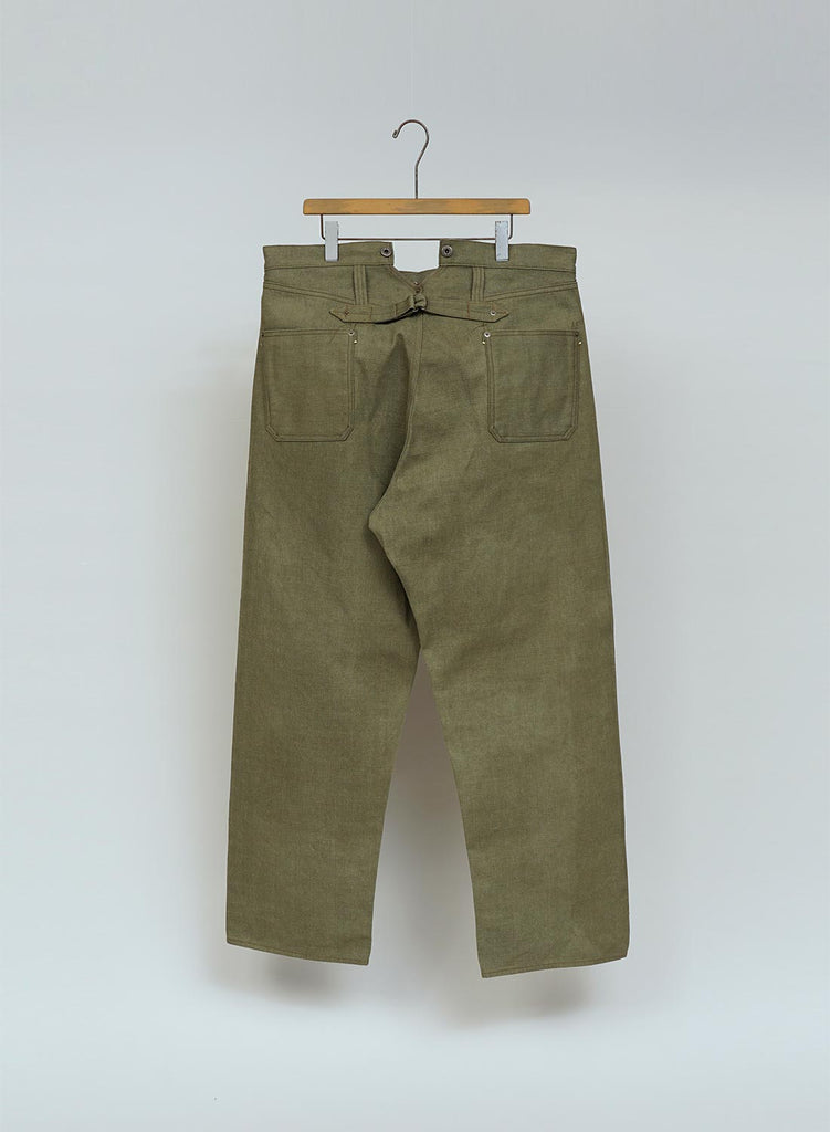 Railman Denim Pant in Green