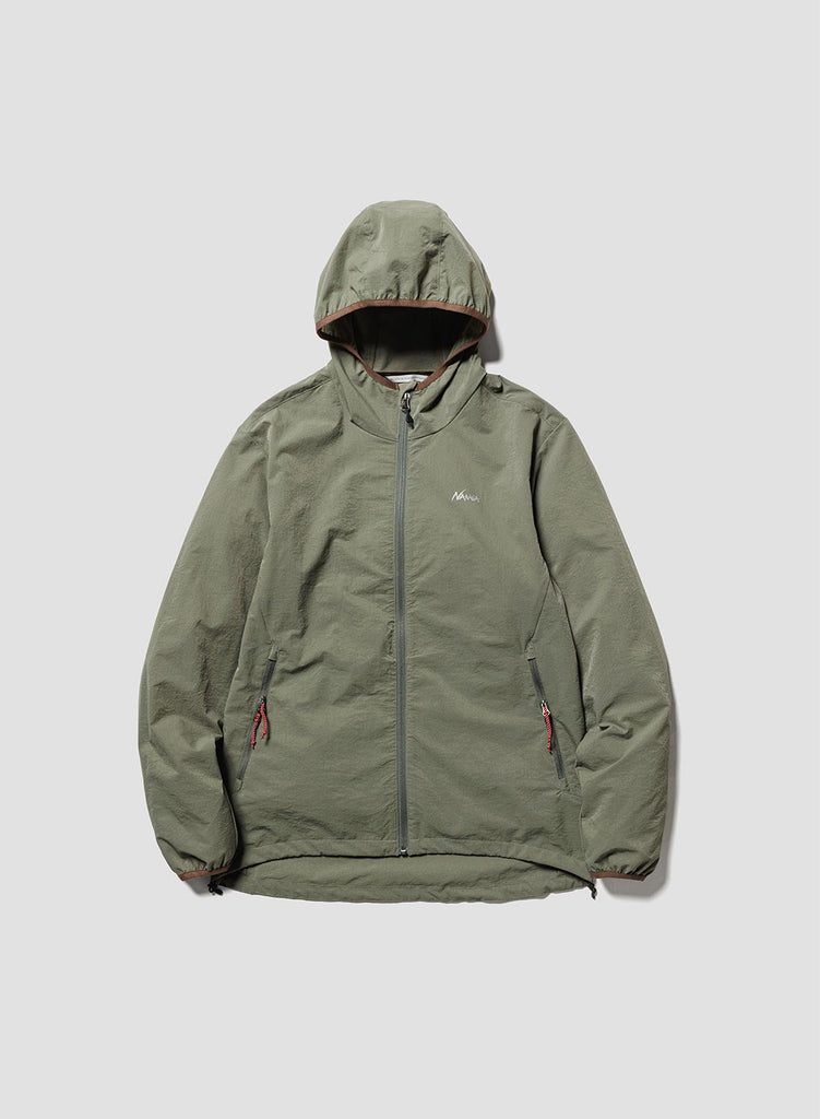 Nanga Air Cloth Comfy Zip Parka in Olive Drab