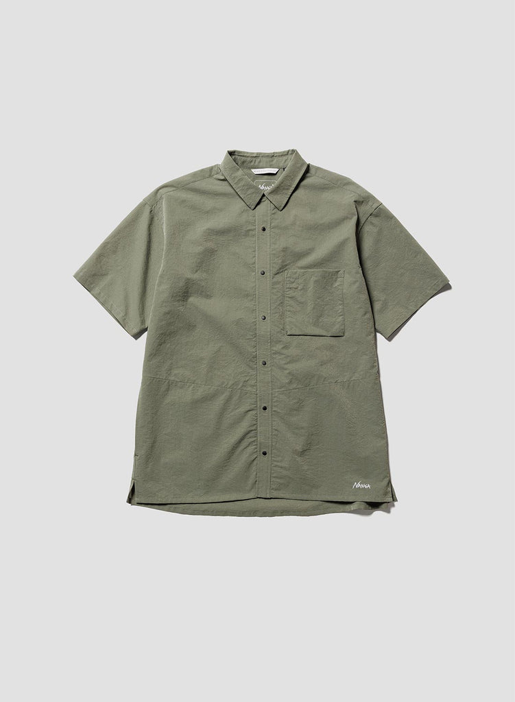 Nanga Air Cloth Comfy Short Sleeve Shirt in Olive Drab