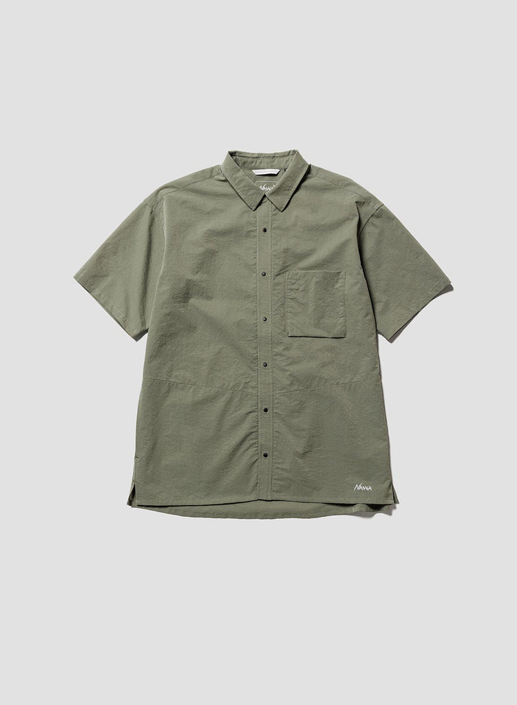Nanga Air Cloth Comfy Short Sleeve Shirt in Olive Drab