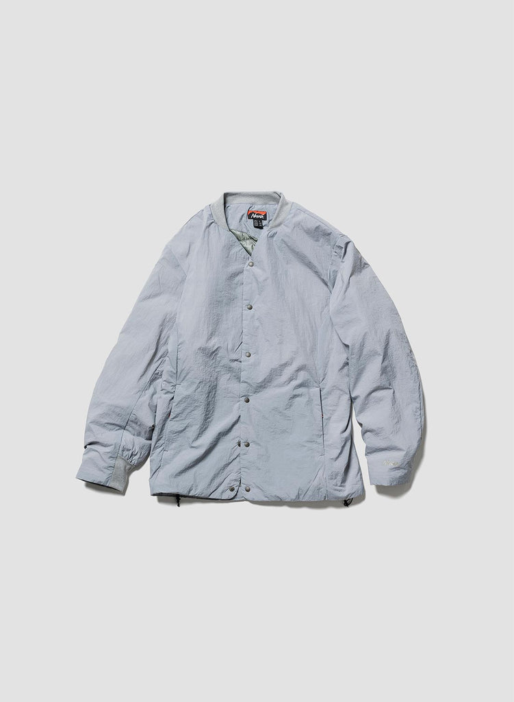 Nanga No Collar Soft Down Cardigan in Grey